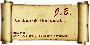 Jandaurek Bernadett névjegykártya